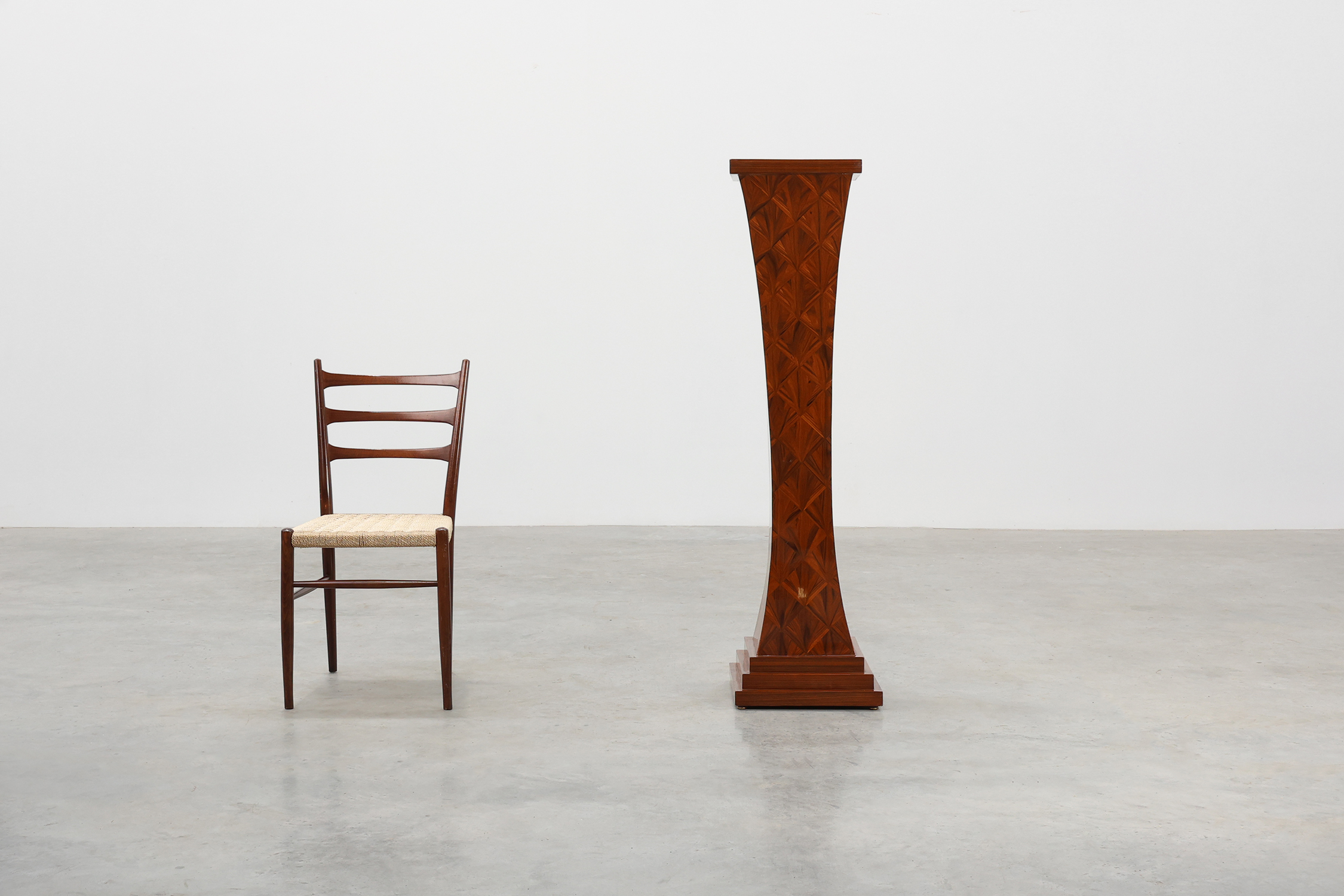 Large Art Deco Console in Wood Marquetry, France ca. 1920 thumbnail